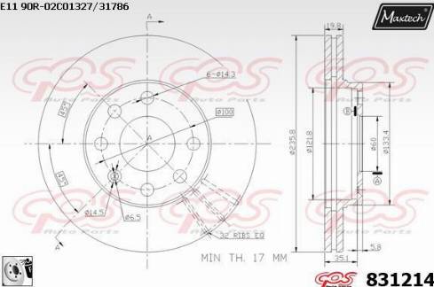 Maxtech 831214.0080 - Discofreno autozon.pro