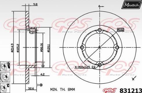 Maxtech 831213.6880 - Discofreno autozon.pro