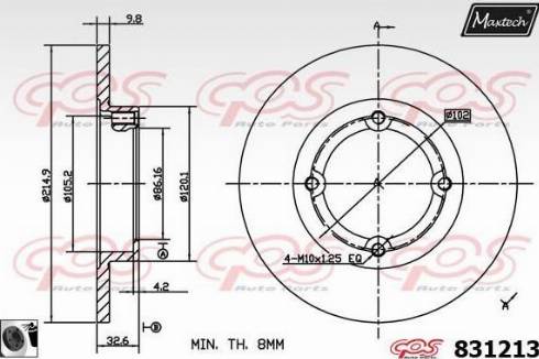 Maxtech 831213.0060 - Discofreno autozon.pro