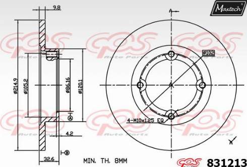 Maxtech 831213.0000 - Discofreno autozon.pro