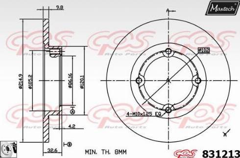 Maxtech 831213.0080 - Discofreno autozon.pro