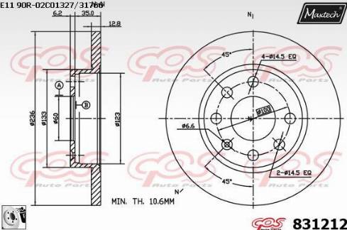 Maxtech 831212.0080 - Discofreno autozon.pro