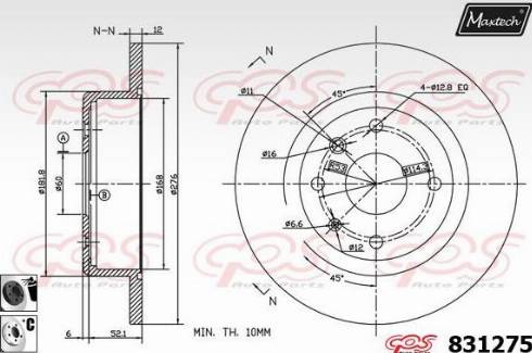 Maxtech 831275.6060 - Discofreno autozon.pro