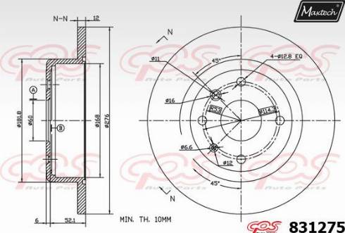 Maxtech 831275.0000 - Discofreno autozon.pro