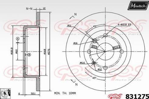 Maxtech 831275.0080 - Discofreno autozon.pro