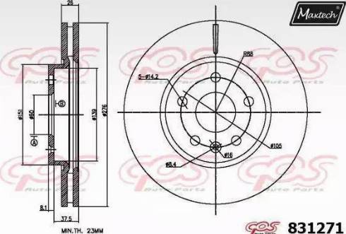 Maxtech 831271.0000 - Discofreno autozon.pro