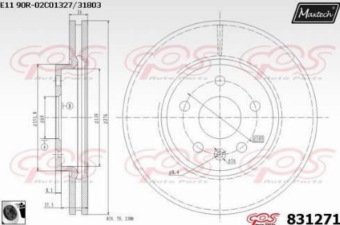 Maxtech 831271.0060 - Discofreno autozon.pro