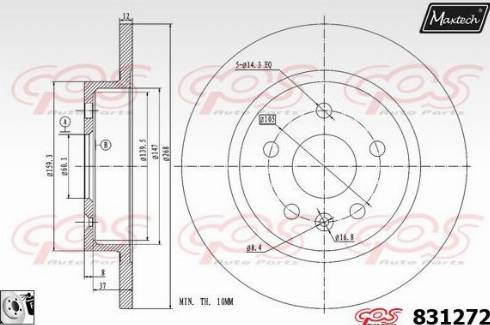 Maxtech 831272.0080 - Discofreno autozon.pro