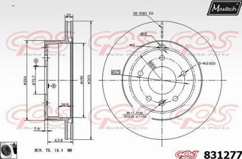 Maxtech 831277.0060 - Discofreno autozon.pro