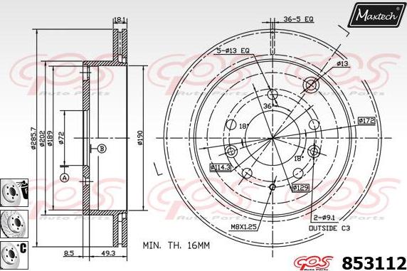 Maxtech 871161 - Discofreno autozon.pro