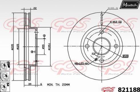 Maxtech 821188.6880 - Discofreno autozon.pro