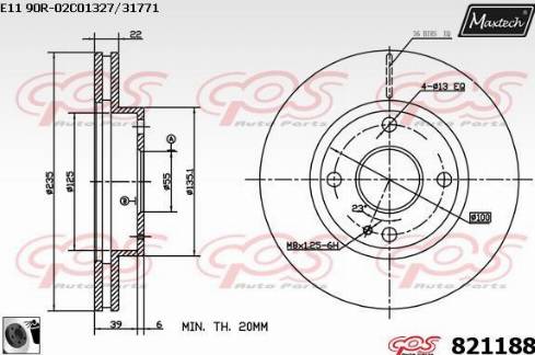 Maxtech 821188.0060 - Discofreno autozon.pro