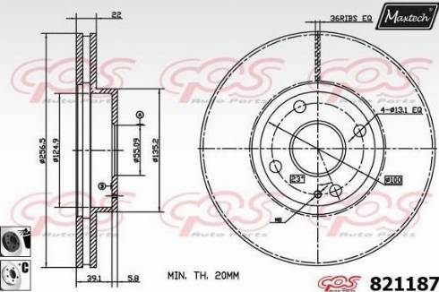 Maxtech 821187.6060 - Discofreno autozon.pro