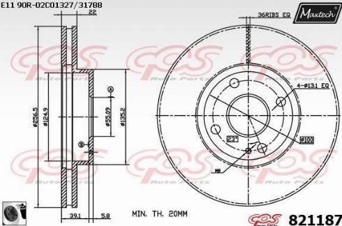 Maxtech 821187.0060 - Discofreno autozon.pro