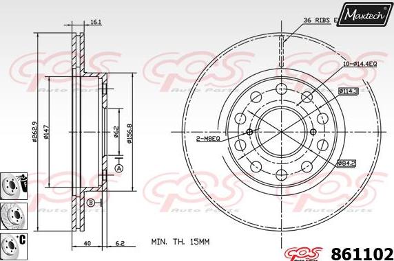 Maxtech 871514 - Discofreno autozon.pro