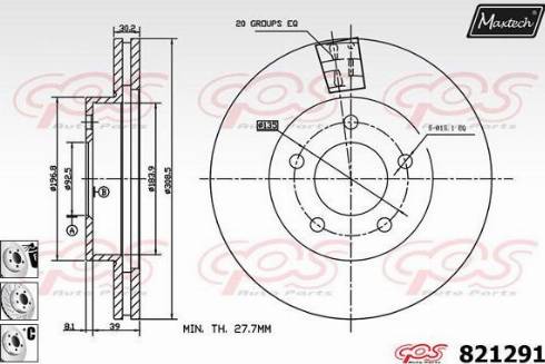 Maxtech 821291.6880 - Discofreno autozon.pro