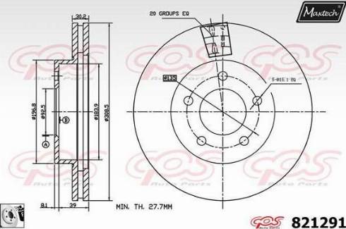 Maxtech 821291.0080 - Discofreno autozon.pro