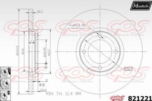 Maxtech 821221.6980 - Discofreno autozon.pro