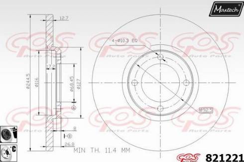 Maxtech 821221.6060 - Discofreno autozon.pro