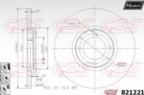 Maxtech 821221.6880 - Discofreno autozon.pro