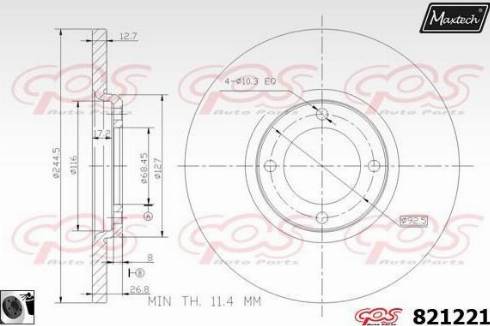 Maxtech 821221.0060 - Discofreno autozon.pro