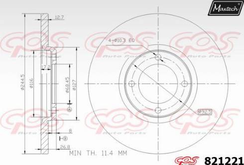 Maxtech 821221.0000 - Discofreno autozon.pro