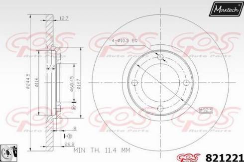 Maxtech 821221.0080 - Discofreno autozon.pro