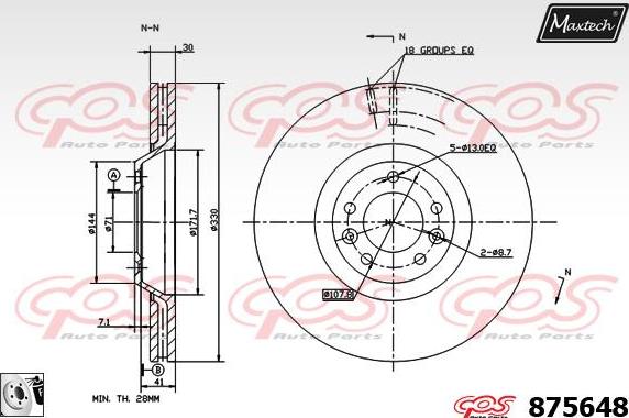 Maxtech 828011 - Tamburo freno autozon.pro