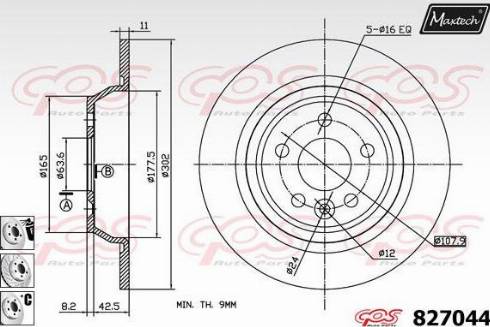 Maxtech 827044.6880 - Discofreno autozon.pro