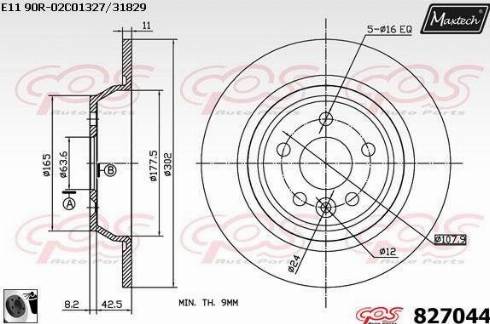 Maxtech 827044.0060 - Discofreno autozon.pro