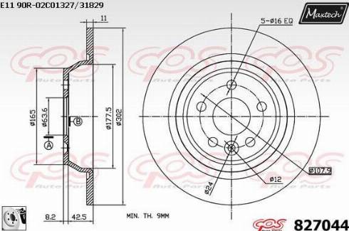 Maxtech 827044.0080 - Discofreno autozon.pro