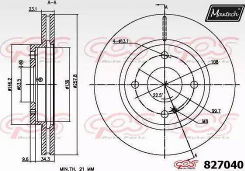 Maxtech 827040.0000 - Discofreno autozon.pro