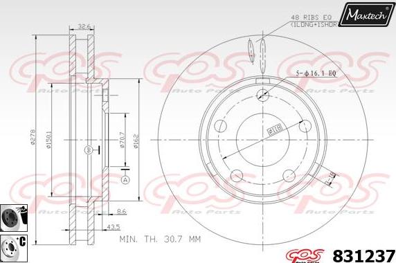 Maxtech 827040 - Discofreno autozon.pro