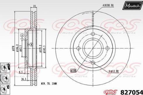 Maxtech 827054.6880 - Discofreno autozon.pro