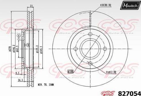 Maxtech 827054.0000 - Discofreno autozon.pro