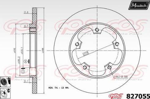 Maxtech 827055.6060 - Discofreno autozon.pro