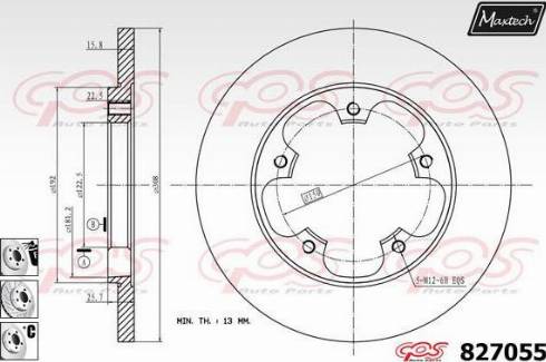 Maxtech 827055.6880 - Discofreno autozon.pro