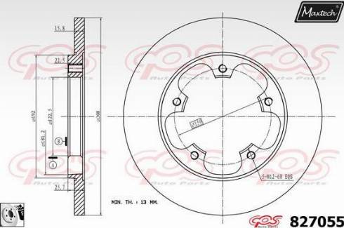 Maxtech 827055.0080 - Discofreno autozon.pro