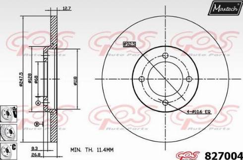 Maxtech 827004.6880 - Discofreno autozon.pro