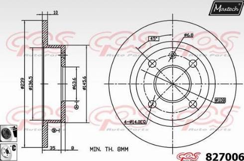 Maxtech 827006.6060 - Discofreno autozon.pro