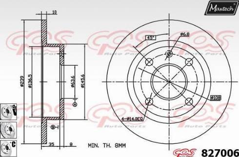 Maxtech 827006.6880 - Discofreno autozon.pro