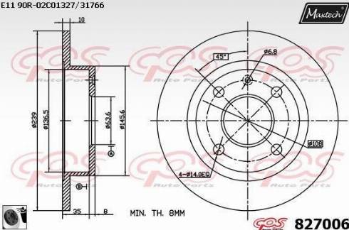 Maxtech 827006.0060 - Discofreno autozon.pro