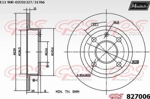 Maxtech 827006.0000 - Discofreno autozon.pro