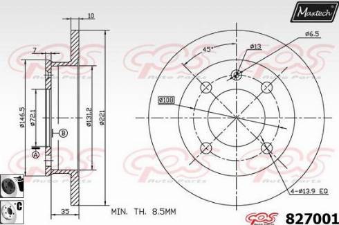 Maxtech 827001.6060 - Discofreno autozon.pro