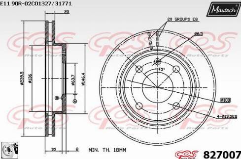 Maxtech 827007.0080 - Discofreno autozon.pro