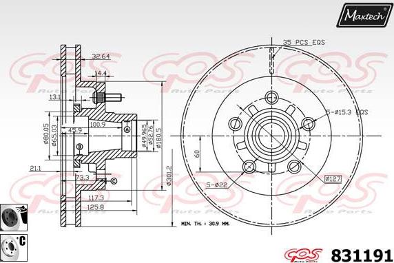 Maxtech 827007 - Discofreno autozon.pro