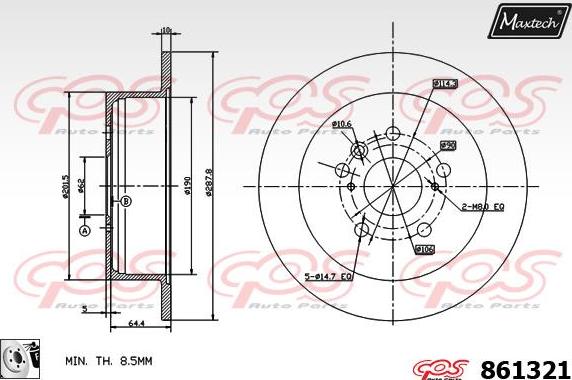 Maxtech 827016 - Discofreno autozon.pro