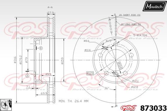 Maxtech 827036 - Discofreno autozon.pro