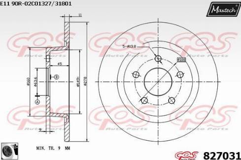 Maxtech 827031.0060 - Discofreno autozon.pro