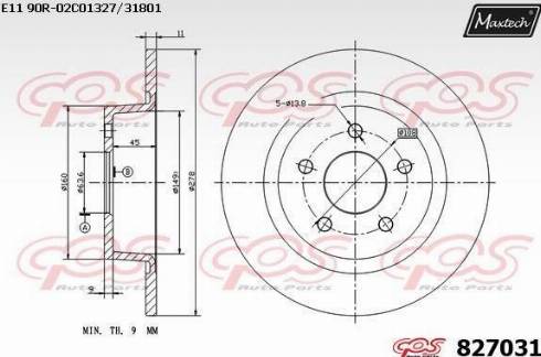 Maxtech 827031.0000 - Discofreno autozon.pro